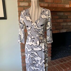 Diane von Furstenberg Julian Two Wrap Dress Gray